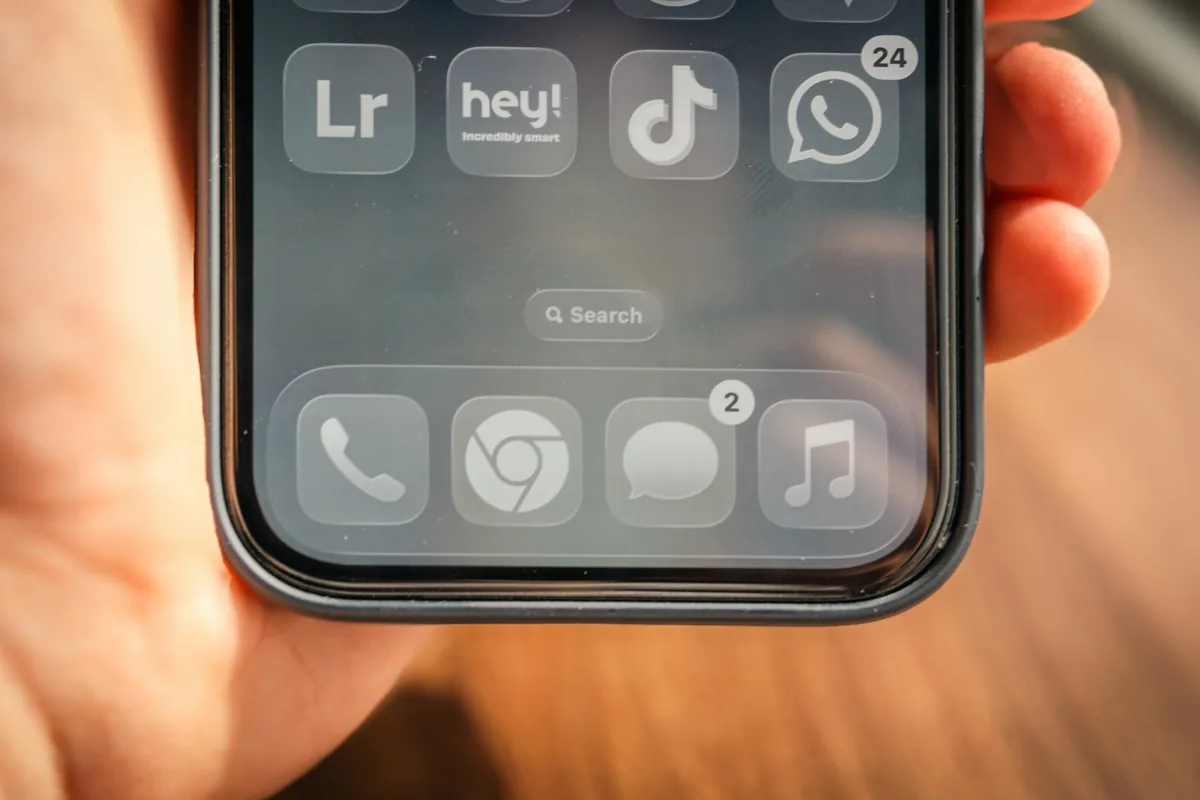 Smartphone application interface representing mobile app development